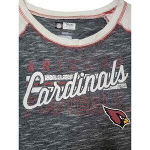 EUC Arizona Cardinals NFL Long Sleeve Heathered Grey Black‎ Woman's Size Small